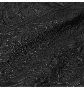 Black Brocade and Burgundy Velvet 'Silvanus' Waistcoat