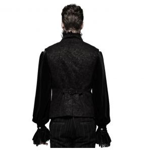 Black 'Nostalgic Lover' Gothic Waistcoat