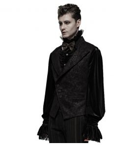 Gilet Gothique 'Nostalgic Lover' Noir