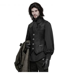 Gilet Gothique 'Taurus' Noir