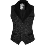Black Victorian 'Gothic Regent' Brocade Waistcoat