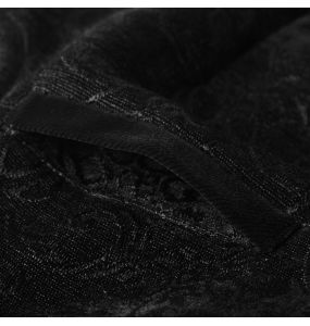 Gilet Victorien 'Gothic Regent' en Brocart Noir