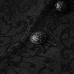 Black Victorian 'Gothic Regent' Brocade Waistcoat