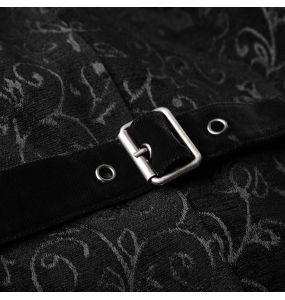 Black Victorian 'Gothic Regent' Brocade Waistcoat