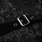 Gilet Victorien 'Gothic Regent' en Brocart Noir