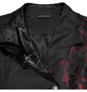 Gilet Asymétrique pour Hommes 'Vittamar' Noir et Rouge