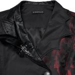 Gilet Asymétrique pour Hommes 'Vittamar' Noir et Rouge