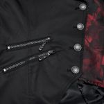 Black and Red 'Vittamar' Asymmetric Males Waistcoat