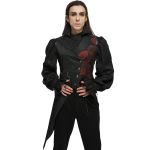 Black and Red 'Vittamar' Asymmetric Males Waistcoat