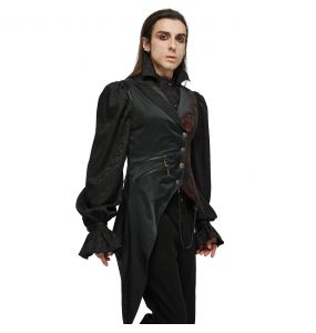 Gilet Asymétrique pour Hommes 'Vittamar' Noir et Rouge