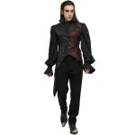 Gilet Asymétrique pour Hommes 'Vittamar' Noir et Rouge
