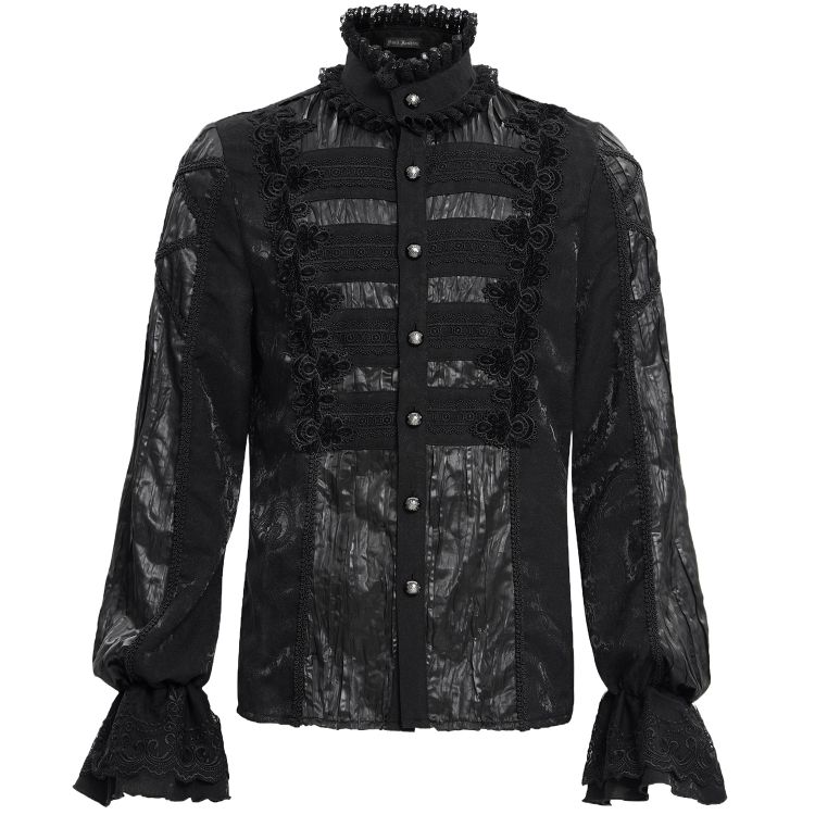 Black 'Dante' Victorian Shirt