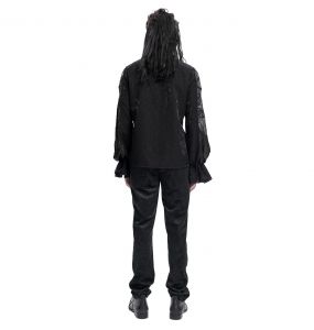 Black 'Dante' Victorian Shirt