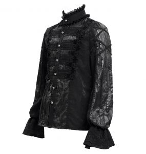 Chemise Victorienne 'Dante' Noire