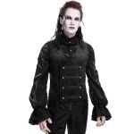 Gilet Gothique Victorien 'Dante' en Velours Noir