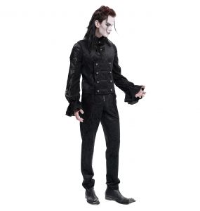 Black Velvet 'Dante' Victorian Gothic Waistcoat