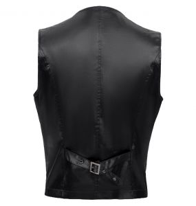 Gilet Gothique Victorien 'Dante' en Velours Noir