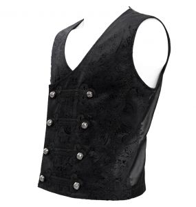 Black Velvet 'Dante' Victorian Gothic Waistcoat