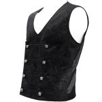 Black Velvet 'Dante' Victorian Gothic Waistcoat