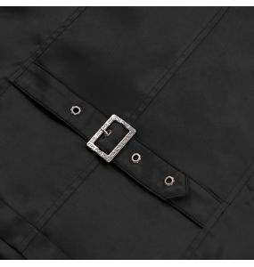 Gilet Gothique Victorien 'Dante' en Velours Noir