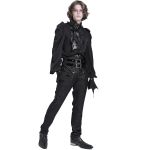 Black Chiffon 'Bat Tie' Gothic Shirt