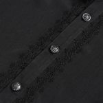 Black Chiffon 'Bat Tie' Gothic Shirt