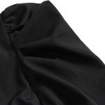 Chemise Gothique 'Bat Tie' en Mousseline Noire
