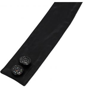 Chemise Gothique 'Bat Tie' en Mousseline Noire