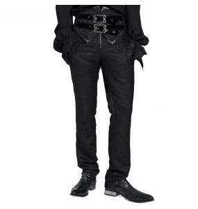 Black High Waist 'Iancu' Pants With Corset Belt