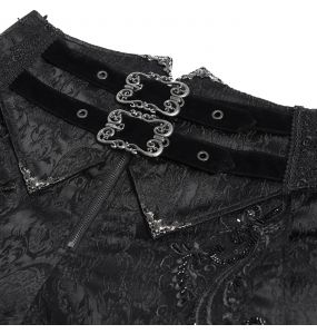 Pantalon Taille Haute 'Iancu' Noir avec Ceinture