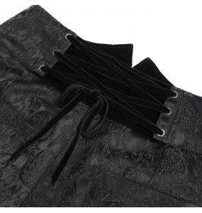 Pantalon Taille Haute 'Iancu' Noir avec Ceinture