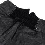 Black High Waist 'Iancu' Pants With Corset Belt