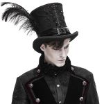 Black 'Israfel' Victorian Top Hat