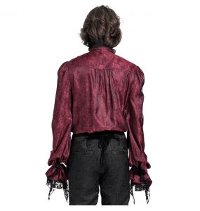 Chemise en Jacquard Cachemire 'Iancu' Rouge