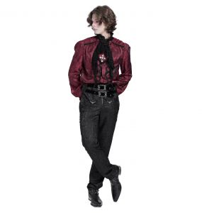 Chemise en Jacquard Cachemire 'Iancu' Rouge