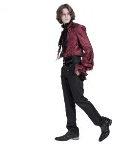 Chemise en Jacquard Cachemire 'Iancu' Rouge