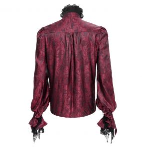 Chemise en Jacquard Cachemire 'Iancu' Rouge