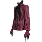 Red Jacquard 'Iancu' Victorian Shirt