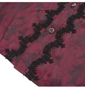 Chemise en Jacquard Cachemire 'Iancu' Rouge