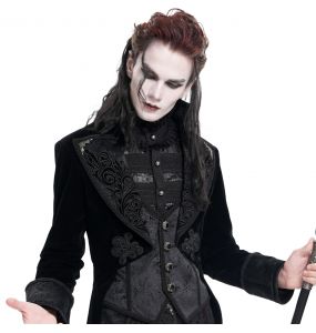 Veste Queue de Pie 'Dante' en Velours Noir