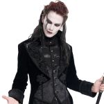 Veste Queue de Pie 'Dante' en Velours Noir