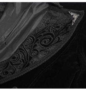 Veste Queue de Pie 'Dante' en Velours Noir