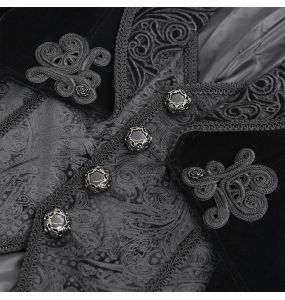 Veste Queue de Pie 'Dante' en Velours Noir