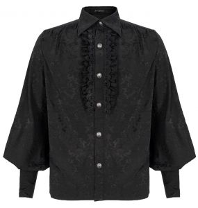 Black 'Desmond' Victorian Shirt