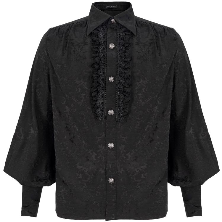 Chemise Victorienne 'Desmond' Noire