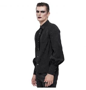 Black 'Desmond' Victorian Shirt