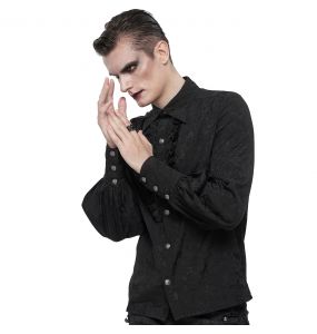 Black 'Desmond' Victorian Shirt