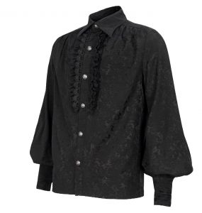 Black 'Desmond' Victorian Shirt
