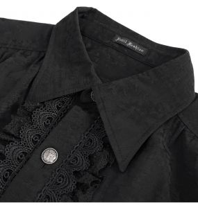 Black 'Desmond' Victorian Shirt