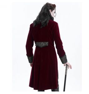 Veste Queue de Pie 'Dante' en Velours Bordeaux